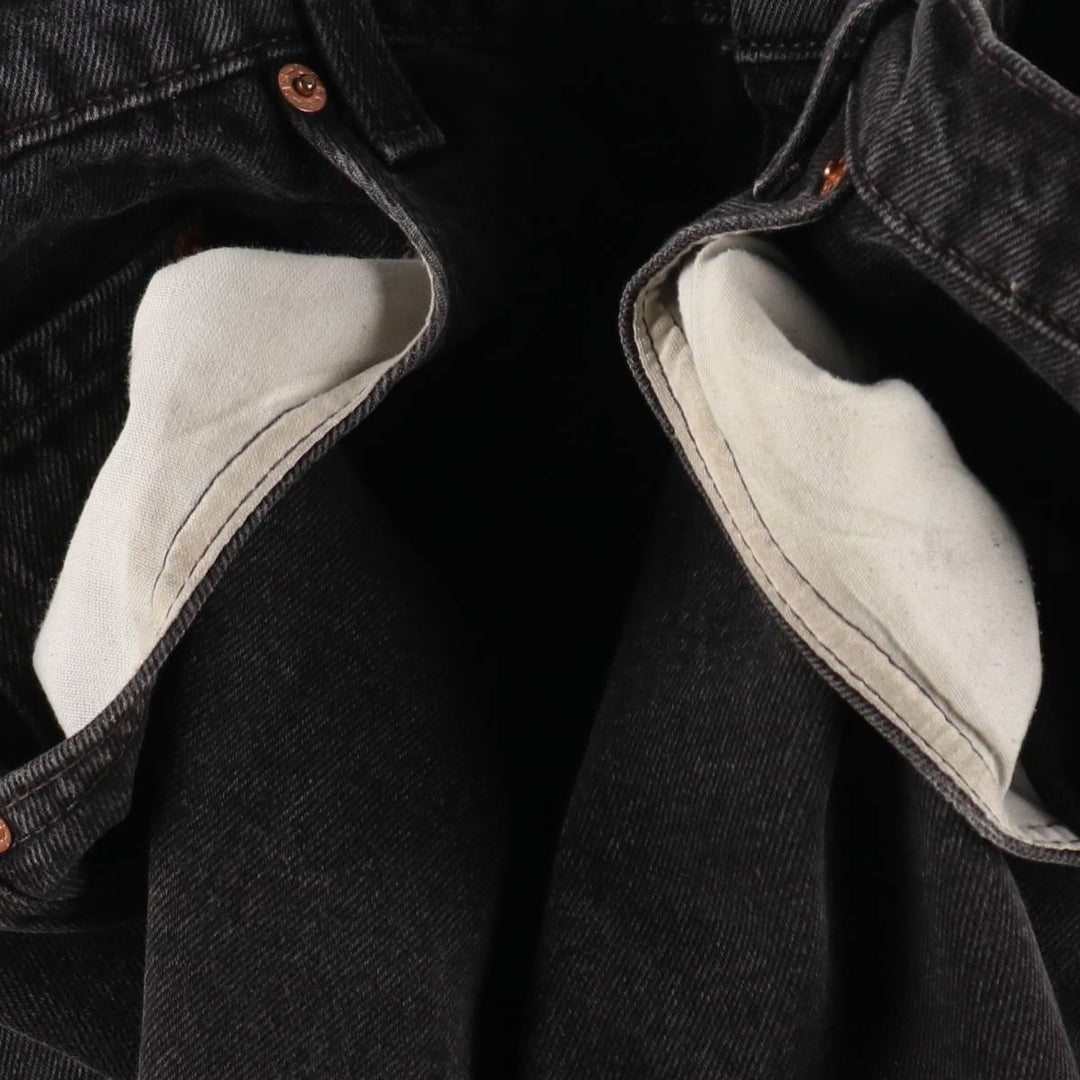 90'S Levi's 560 Loose Fit Tapered Leg Black Denim Pants, Made in USA, Men's Size 35 cotton black type Vintage Second Hand