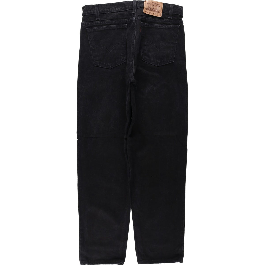 90'S Levi's 550 Relaxed Fit Tapered Leg Black Denim Tapered Jeans, Made in USA, Men's W35 (approx.) cotton black type Vintage Second Hand