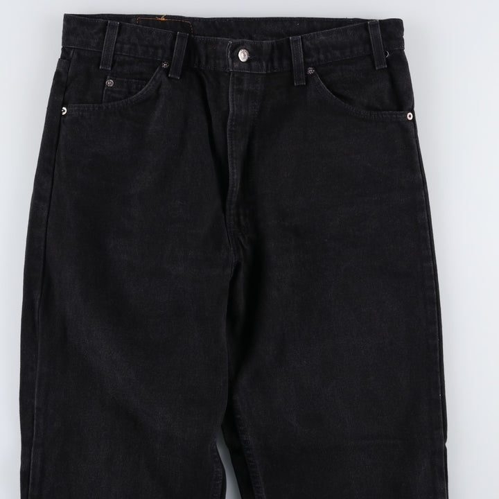 90'S Levi's 550 Relaxed Fit Tapered Leg Black Denim Tapered Jeans, Made in USA, Men's W35 (approx.) cotton black type Vintage Second Hand