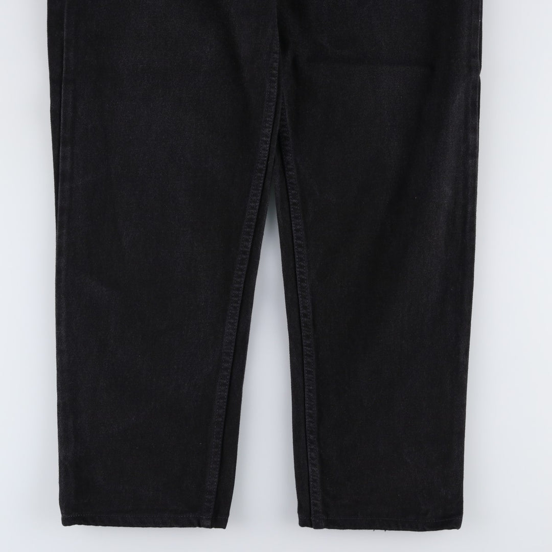 90'S Levi's 550 Relaxed Fit Tapered Leg Black Denim Tapered Jeans, Made in USA, Men's W35 (approx.) cotton black type Vintage Second Hand