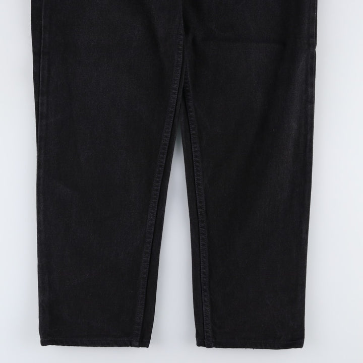 90'S Levi's 550 Relaxed Fit Tapered Leg Black Denim Tapered Jeans, Made in USA, Men's W35 (approx.) cotton black type Vintage Second Hand