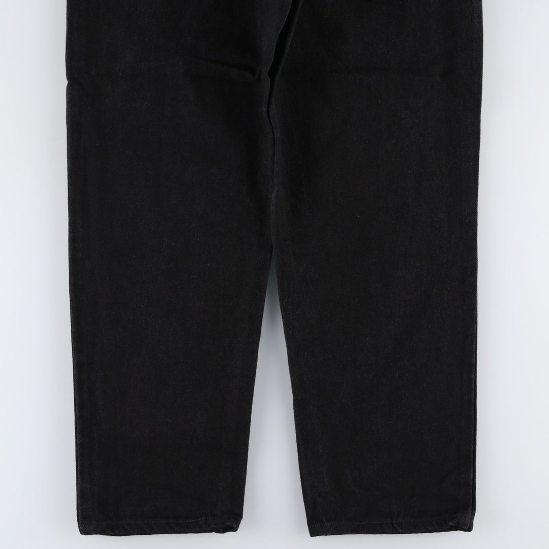 90'S Levi's 550 Relaxed Fit Tapered Leg Black Denim Tapered Jeans, Made in USA, Men's W35 (approx.) cotton black type Vintage Second Hand