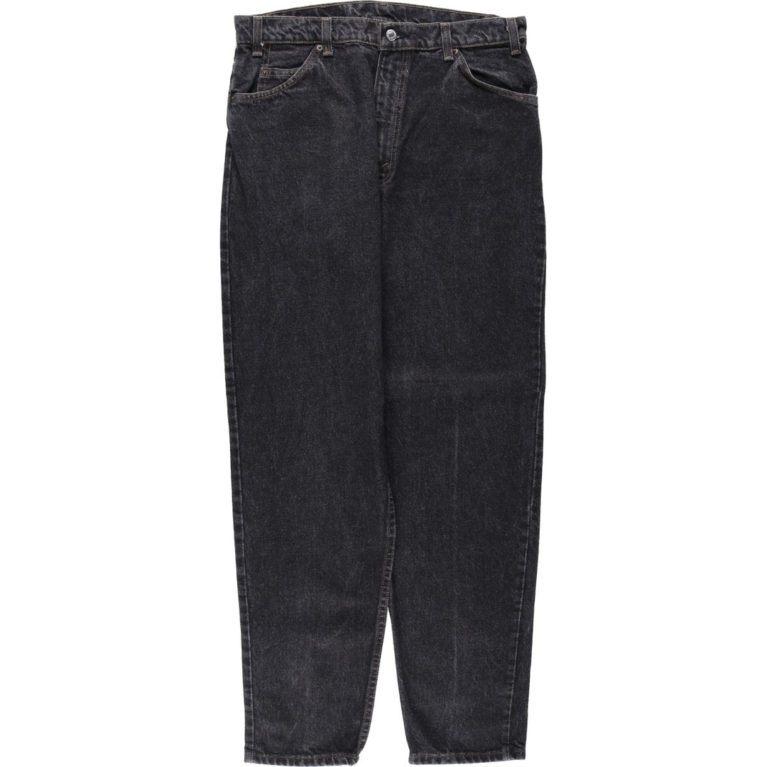 1990'S Levi's 40550-0259 Black Denim Tapered Jeans, Made in USA, Men's Size W34 (approx.), Vintage cotton black type Vintage Second Hand