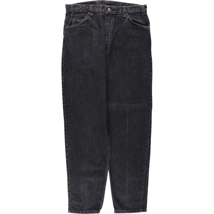 1990'S Levi's 40550-0259 Black Denim Tapered Jeans, Made in USA, Men's Size W34 (approx.), Vintage cotton black type Vintage Second Hand