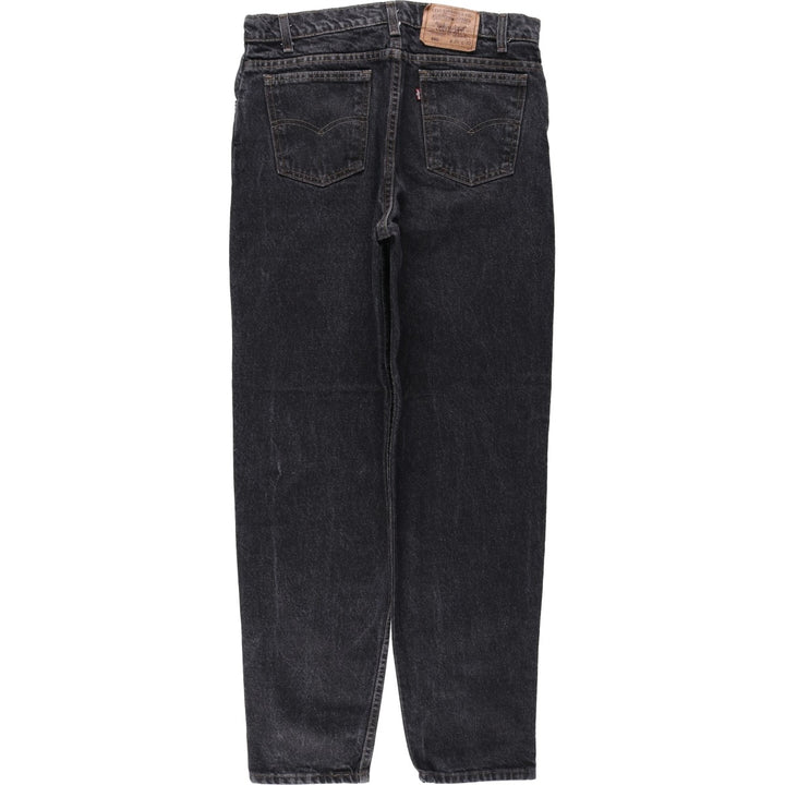 1990'S Levi's 40550-0259 Black Denim Tapered Jeans, Made in USA, Men's Size W34 (approx.), Vintage cotton black type Vintage Second Hand