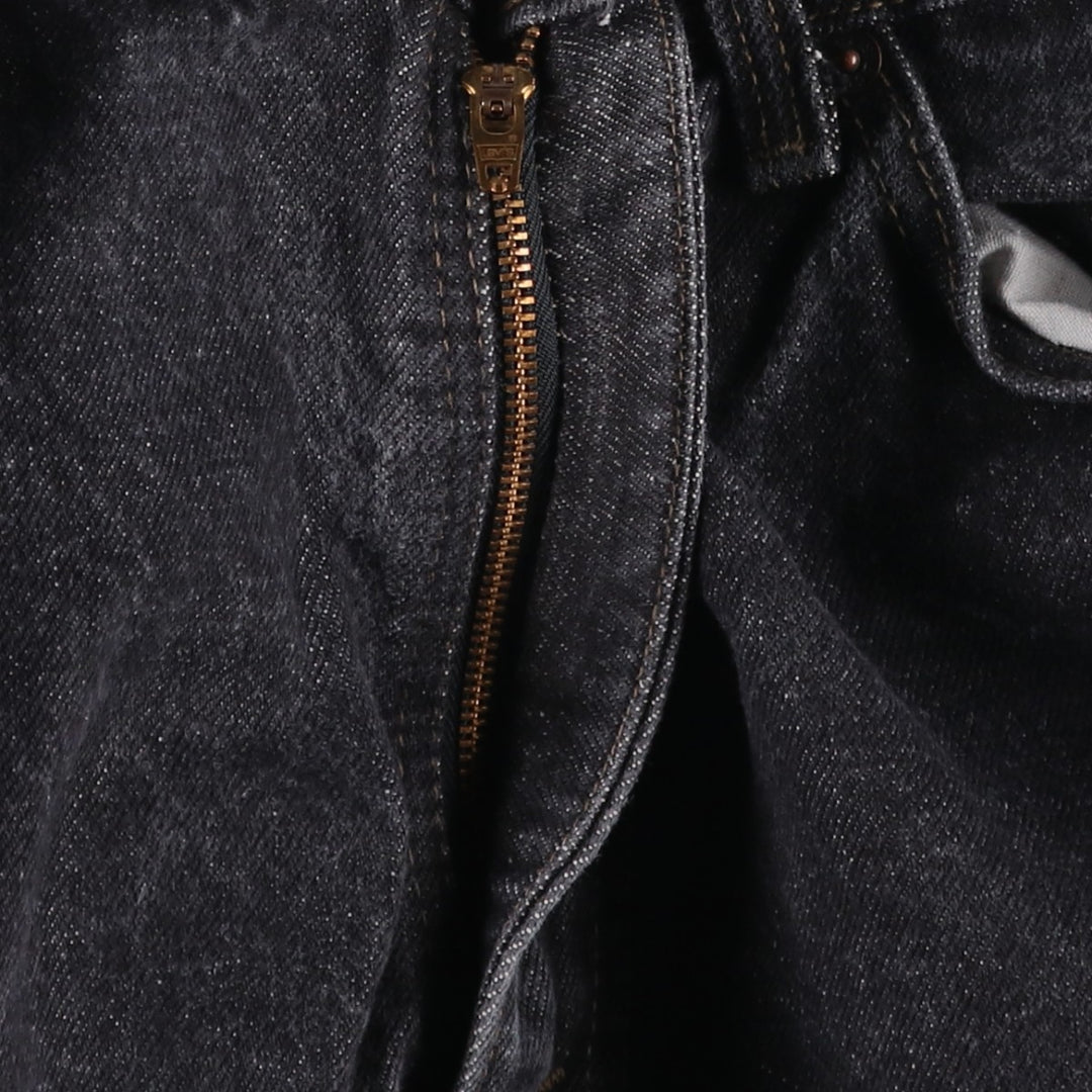 1990'S Levi's 40550-0259 Black Denim Tapered Jeans, Made in USA, Men's Size W34 (approx.), Vintage cotton black type Vintage Second Hand