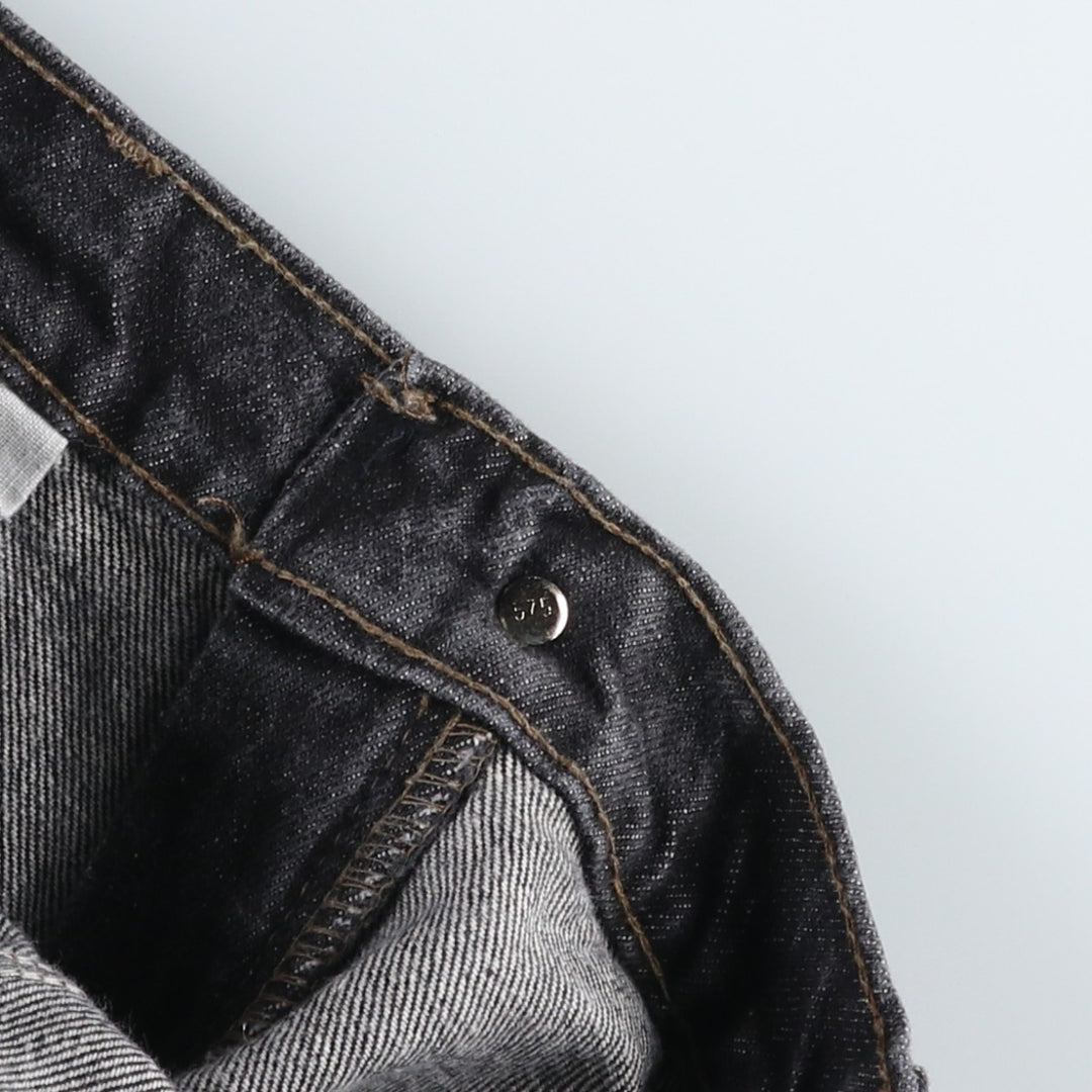 1990'S Levi's 40550-0259 Black Denim Tapered Jeans, Made in USA, Men's Size W34 (approx.), Vintage cotton black type Vintage Second Hand