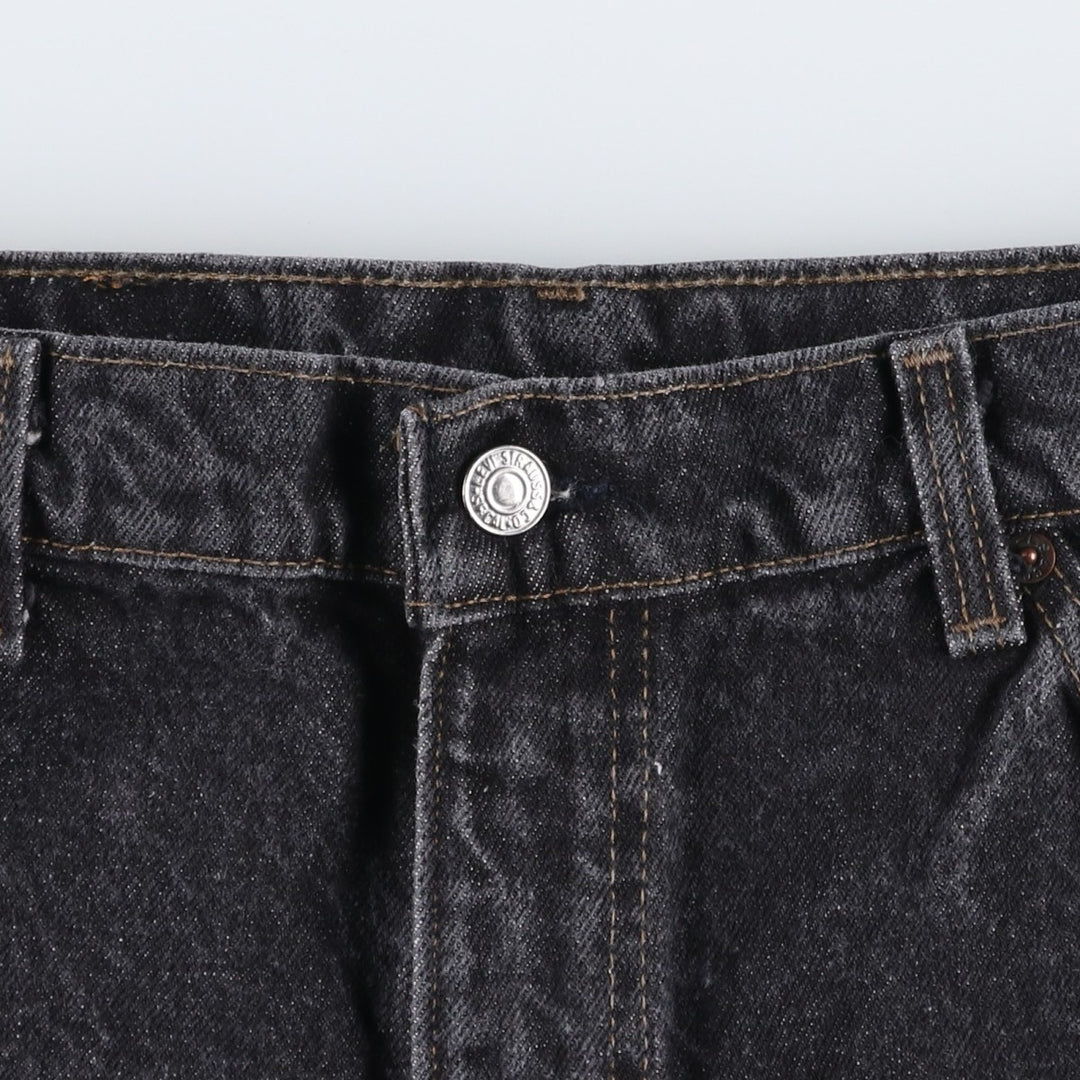 1990'S Levi's 40550-0259 Black Denim Tapered Jeans, Made in USA, Men's Size W34 (approx.), Vintage cotton black type Vintage Second Hand