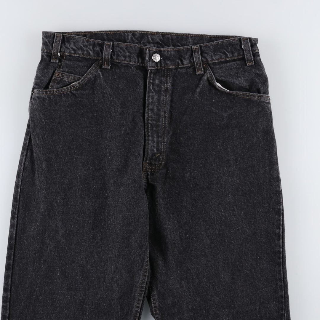 1990'S Levi's 40550-0259 Black Denim Tapered Jeans, Made in USA, Men's Size W34 (approx.), Vintage cotton black type Vintage Second Hand