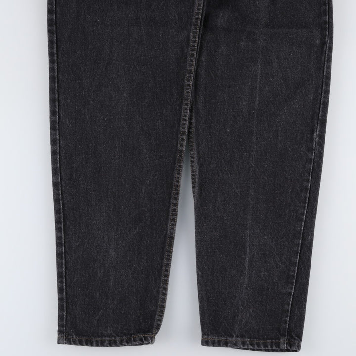 1990'S Levi's 40550-0259 Black Denim Tapered Jeans, Made in USA, Men's Size W34 (approx.), Vintage cotton black type Vintage Second Hand