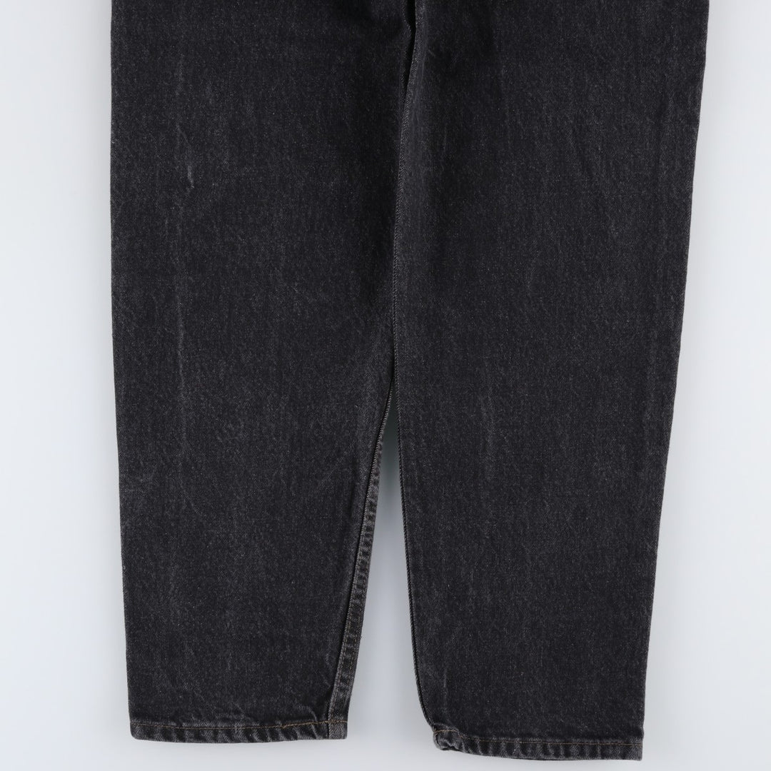 1990'S Levi's 40550-0259 Black Denim Tapered Jeans, Made in USA, Men's Size W34 (approx.), Vintage cotton black type Vintage Second Hand