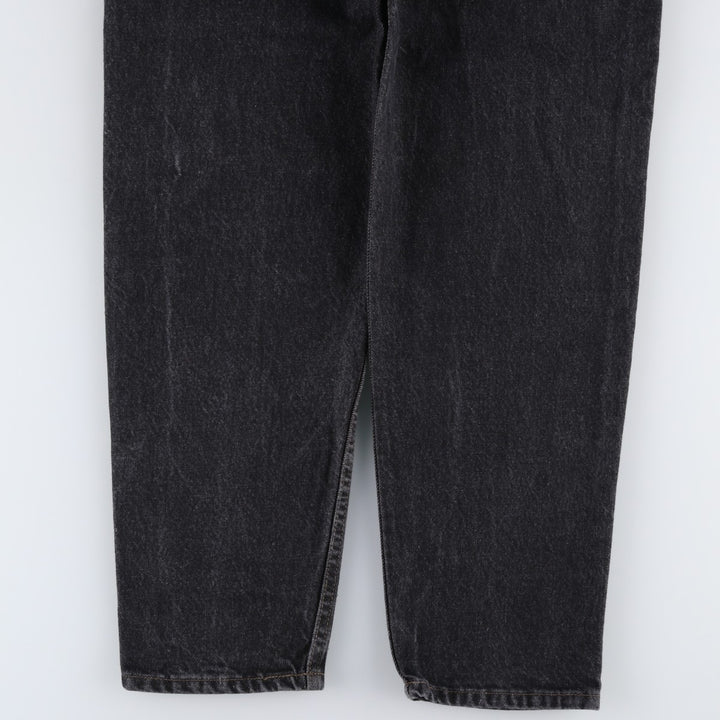 1990'S Levi's 40550-0259 Black Denim Tapered Jeans, Made in USA, Men's Size W34 (approx.), Vintage cotton black type Vintage Second Hand