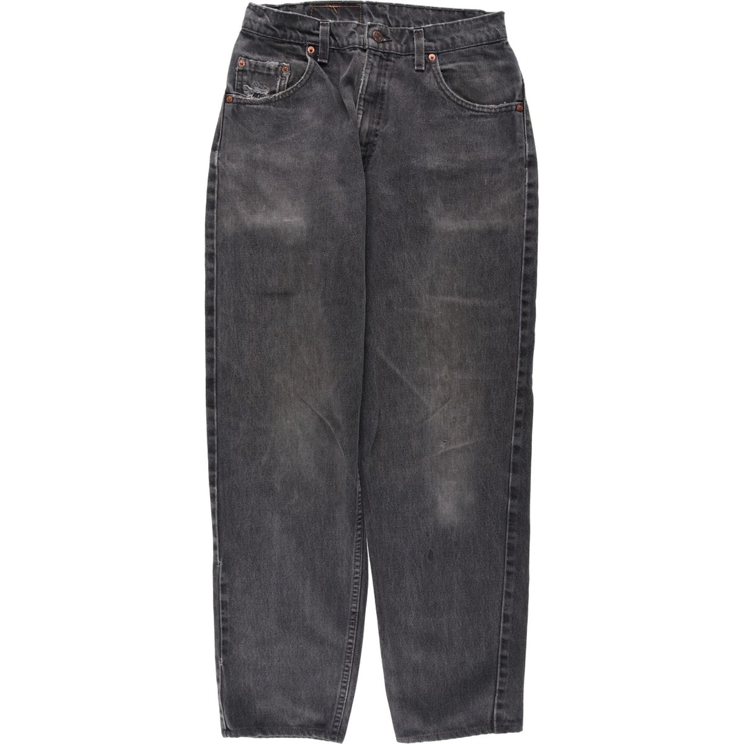 90'S Levi's 560 Loose Fit Tapered Leg Black Denim Tapered Jeans, Made in USA, Men's Size W29 (approx.), Vintage cotton black type Vintage Second Hand