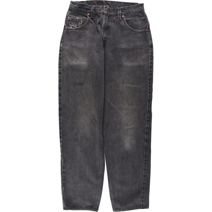 90'S Levi's 560 Loose Fit Tapered Leg Black Denim Tapered Jeans, Made in USA, Men's Size W29 (approx.), Vintage cotton black type Vintage Second Hand