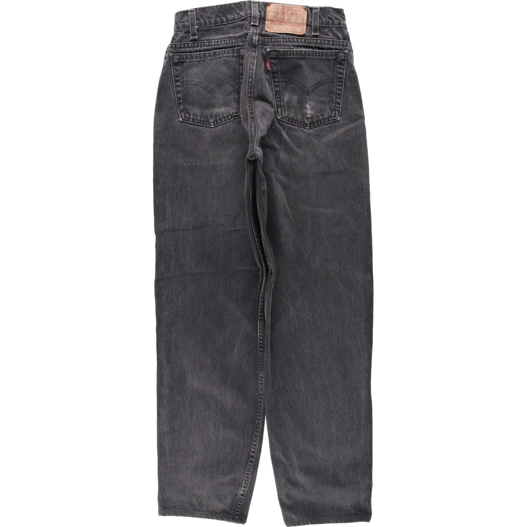 90'S Levi's 560 Loose Fit Tapered Leg Black Denim Tapered Jeans, Made in USA, Men's Size W29 (approx.), Vintage cotton black type Vintage Second Hand