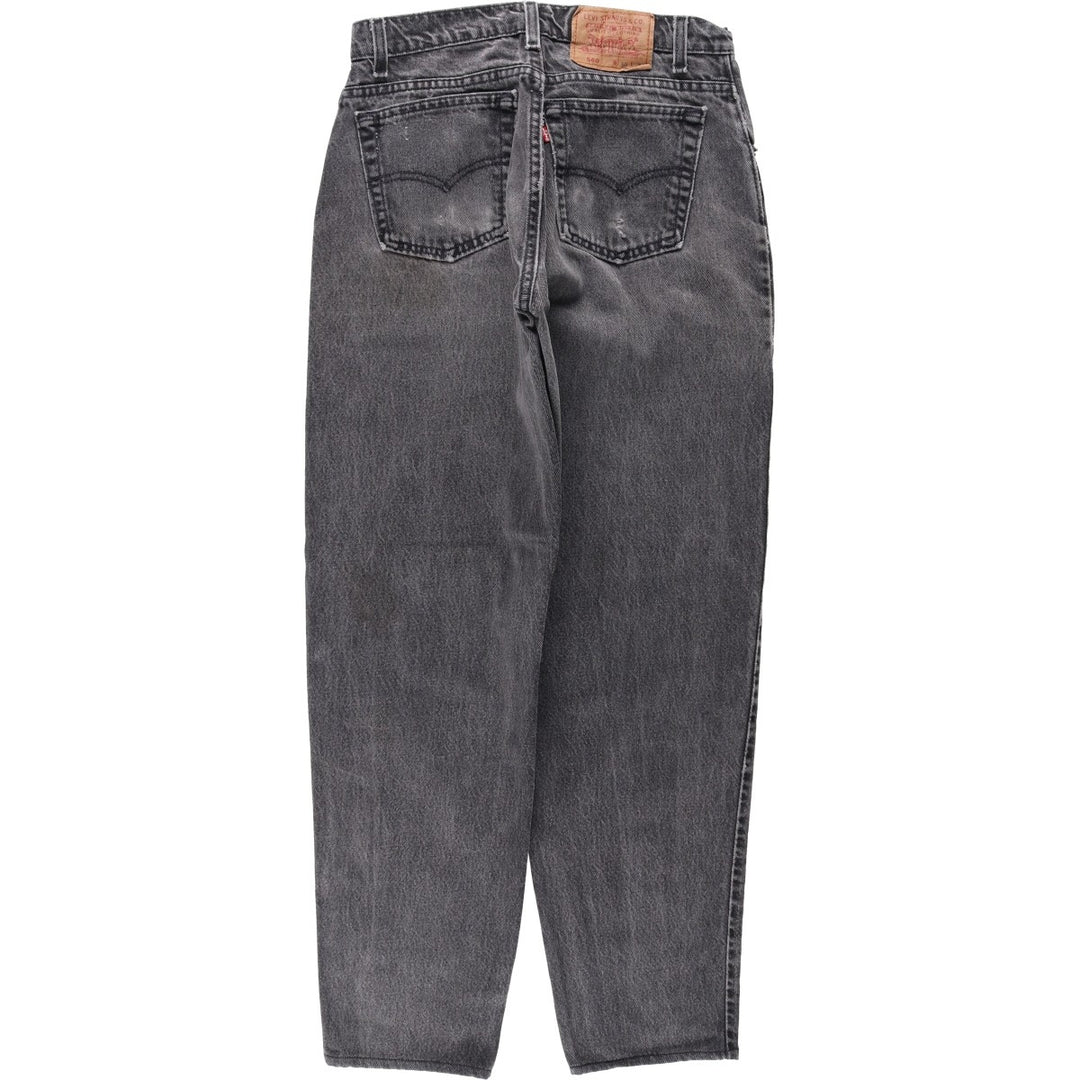 1990'S Levi's 560-0260 Black Denim Tapered Jeans, Made in USA, Men's W30 (approx.), Vintage cotton black type Vintage Second Hand