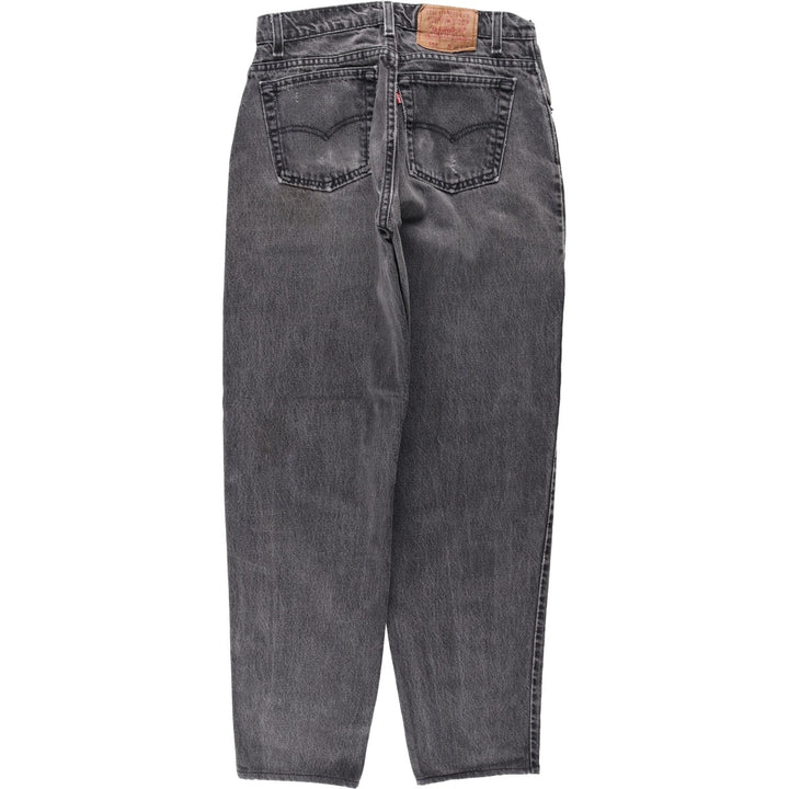 1990'S Levi's 560-0260 Black Denim Tapered Jeans, Made in USA, Men's W30 (approx.), Vintage cotton black type Vintage Second Hand