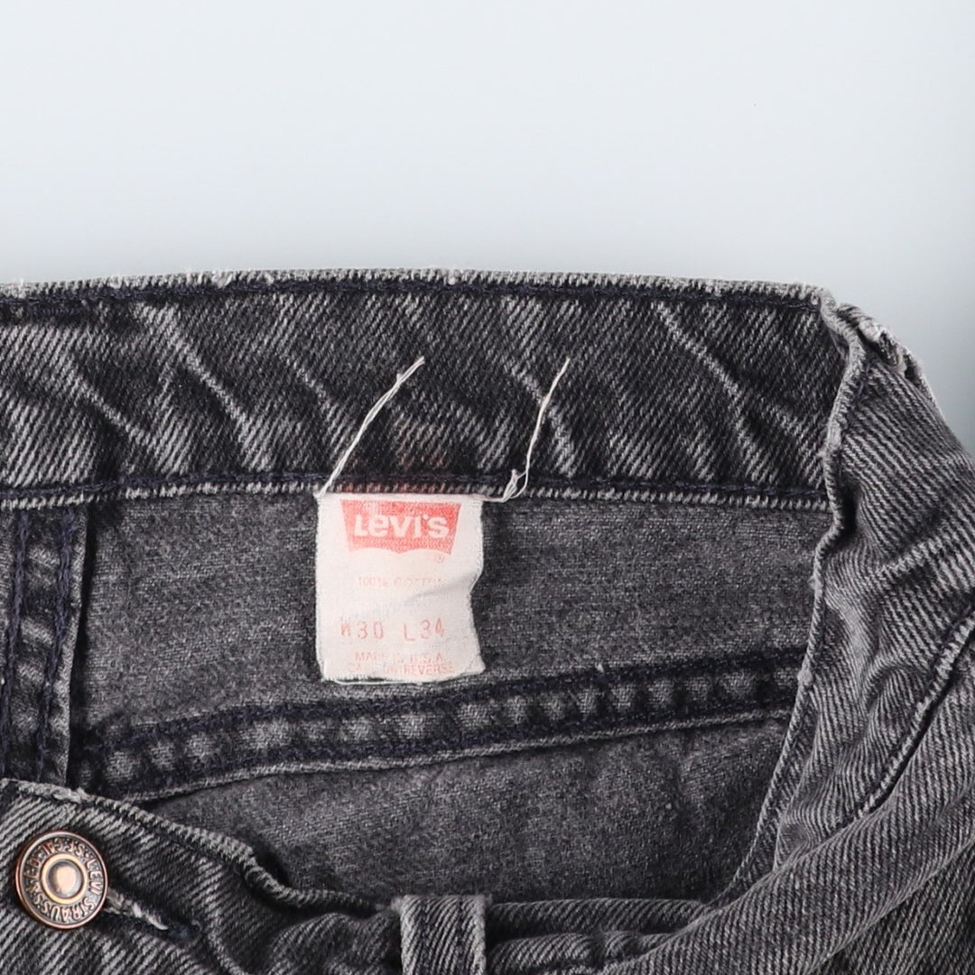 1990'S Levi's 560-0260 Black Denim Tapered Jeans, Made in USA, Men's W30 (approx.), Vintage cotton black type Vintage Second Hand