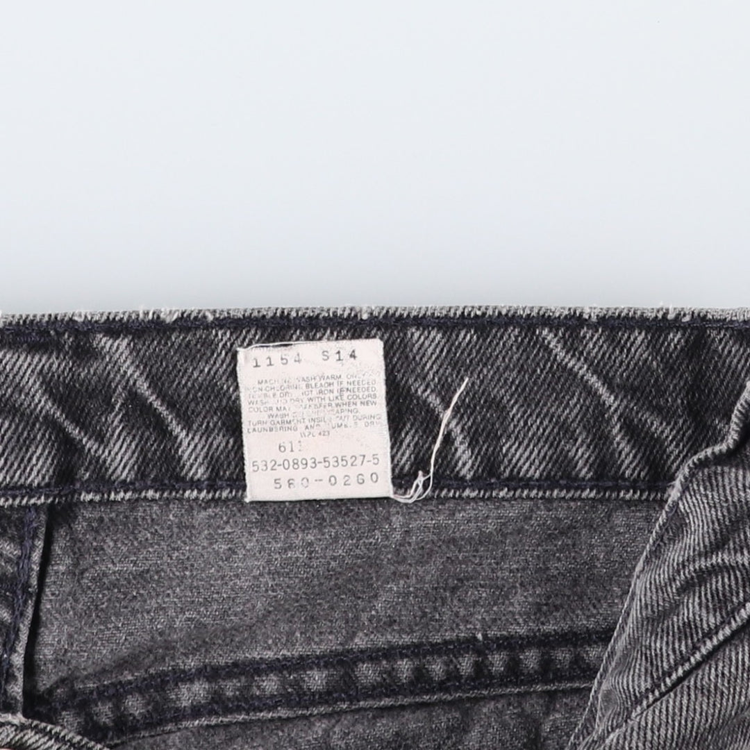 1990'S Levi's 560-0260 Black Denim Tapered Jeans, Made in USA, Men's W30 (approx.), Vintage cotton black type Vintage Second Hand