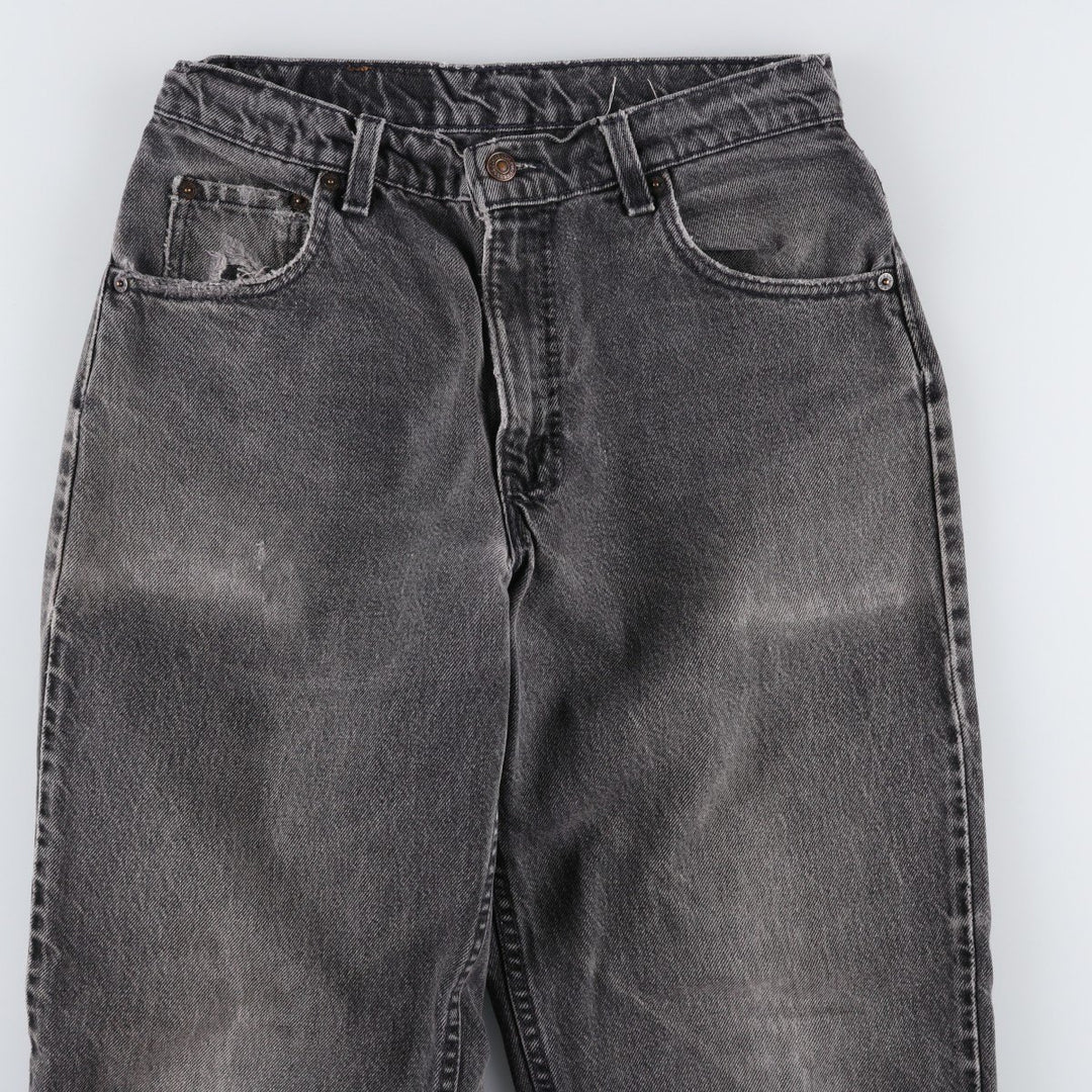 1990'S Levi's 560-0260 Black Denim Tapered Jeans, Made in USA, Men's W30 (approx.), Vintage cotton black type Vintage Second Hand