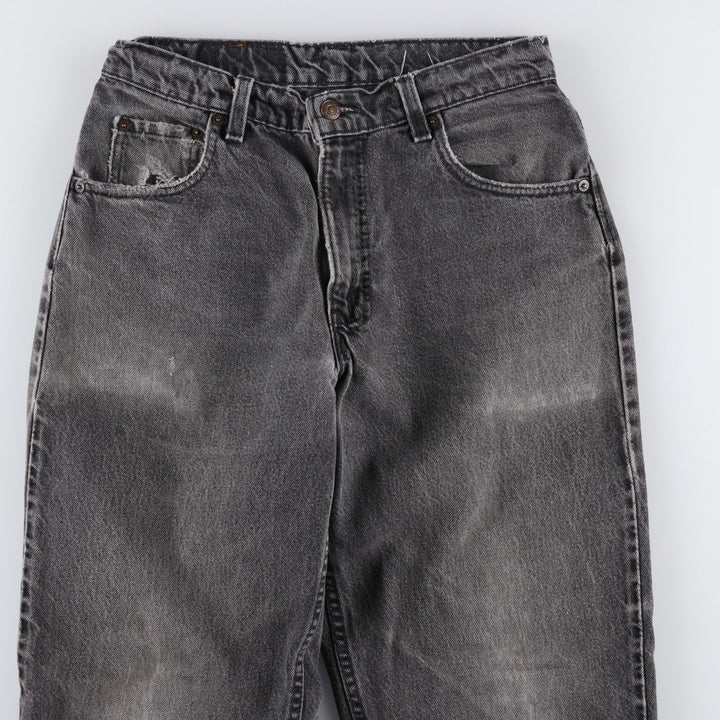1990'S Levi's 560-0260 Black Denim Tapered Jeans, Made in USA, Men's W30 (approx.), Vintage cotton black type Vintage Second Hand