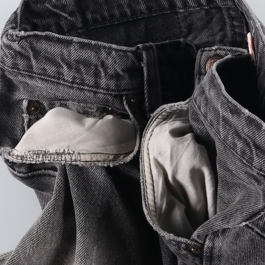 1990'S Levi's 560-0260 Black Denim Tapered Jeans, Made in USA, Men's W30 (approx.), Vintage cotton black type Vintage Second Hand