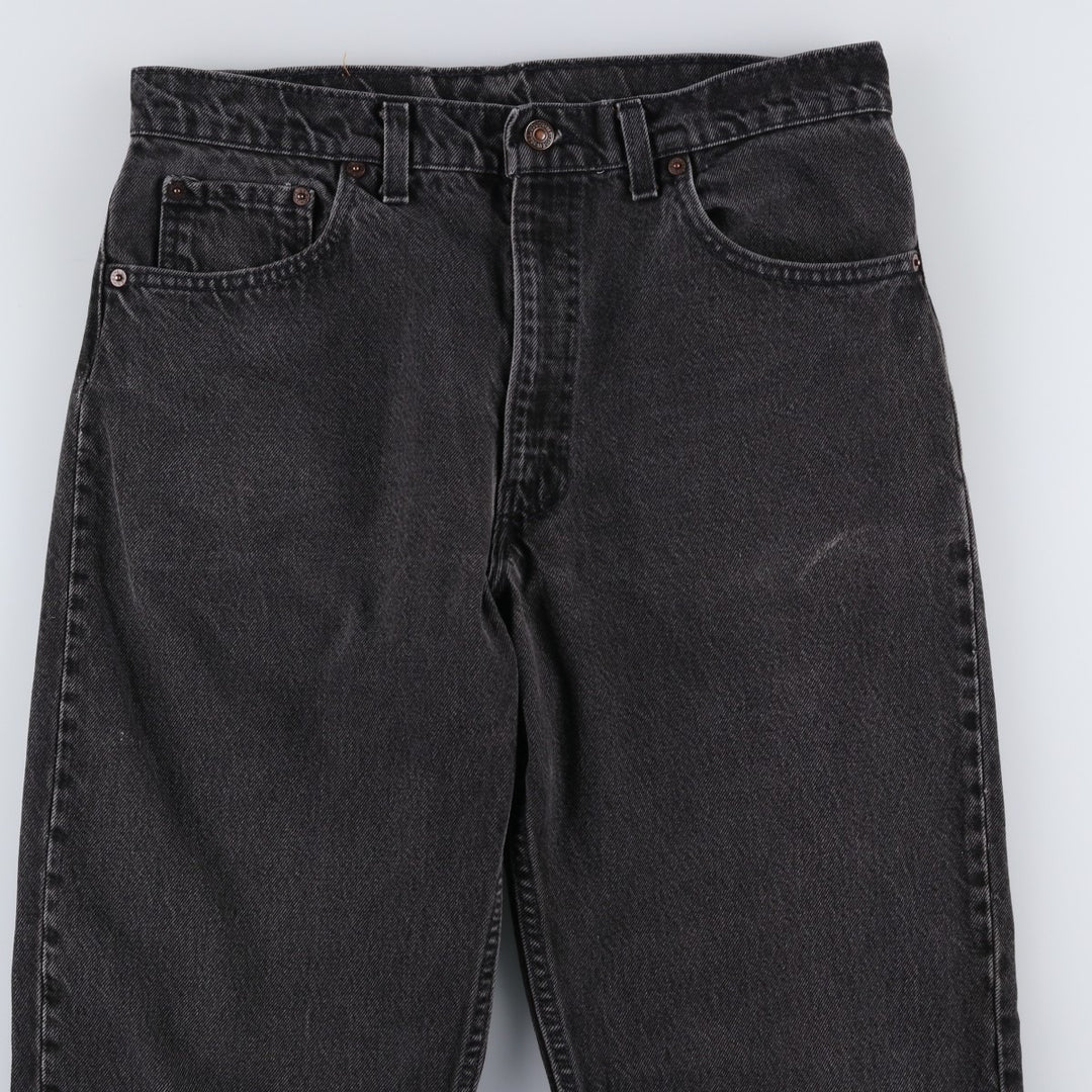 90'S Levi's 550-0260 Black Denim Tapered Denim Pants Made in USA Men's W33 Vintage cotton black type Vintage Second Hand