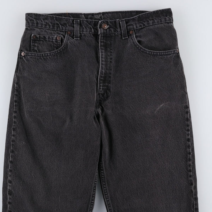 90'S Levi's 550-0260 Black Denim Tapered Denim Pants Made in USA Men's W33 Vintage cotton black type Vintage Second Hand