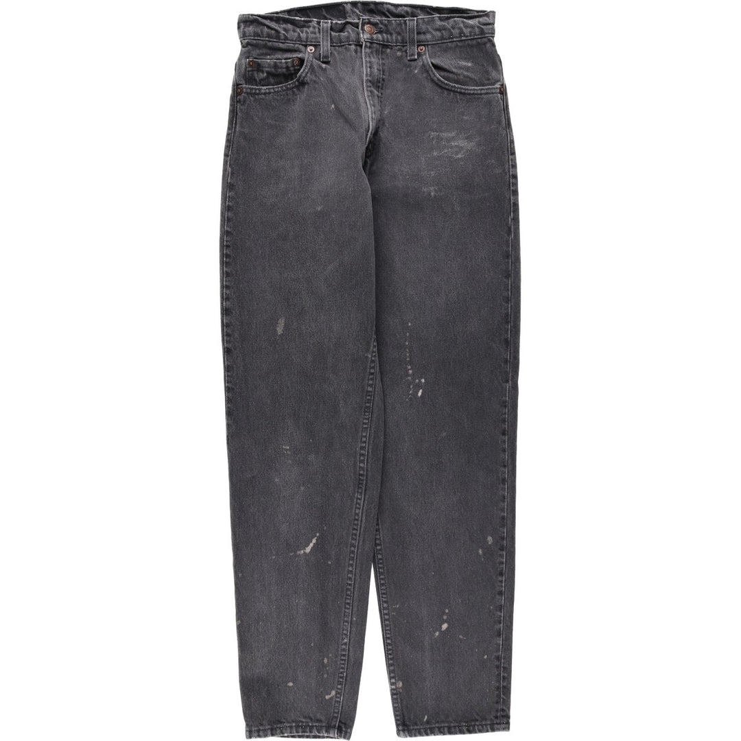 90'S Levi's 550 Relaxed Fit Tapered Leg Black Denim Tapered Jeans, Made in USA, Men's Size W29 (approx.) cotton black type Vintage Second Hand