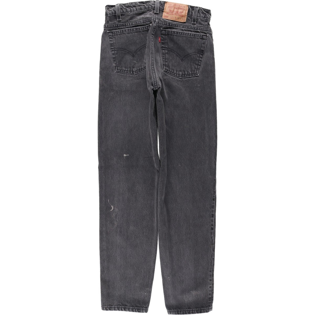 90'S Levi's 550 Relaxed Fit Tapered Leg Black Denim Tapered Jeans, Made in USA, Men's Size W29 (approx.) cotton black type Vintage Second Hand