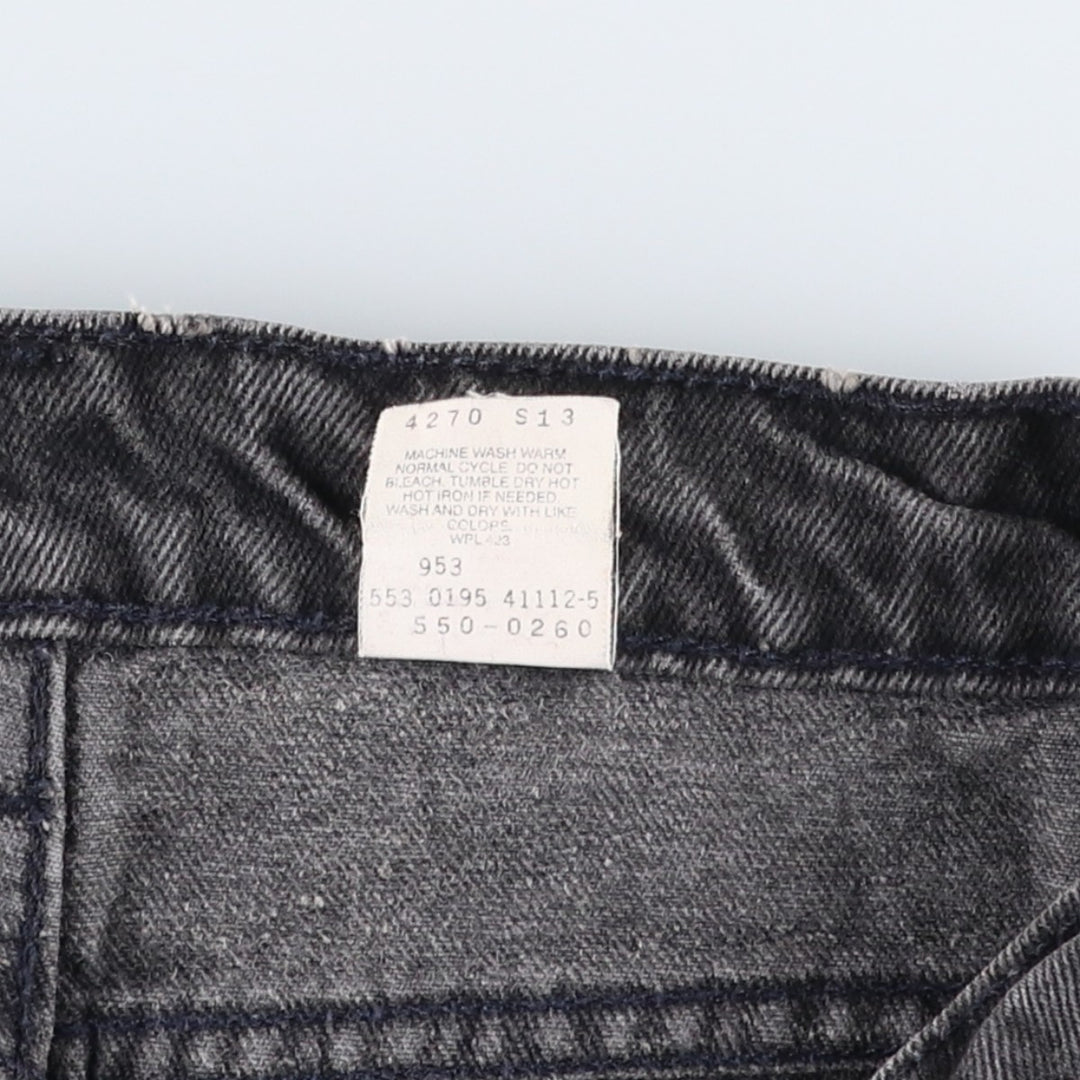 90'S Levi's 550 Relaxed Fit Tapered Leg Black Denim Tapered Jeans, Made in USA, Men's Size W29 (approx.) cotton black type Vintage Second Hand