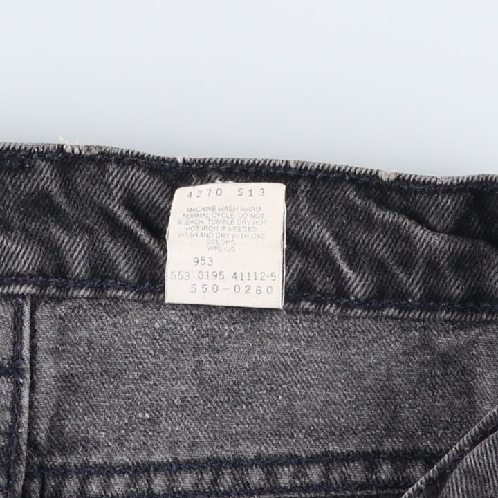 90'S Levi's 550 Relaxed Fit Tapered Leg Black Denim Tapered Jeans, Made in USA, Men's Size W29 (approx.) cotton black type Vintage Second Hand