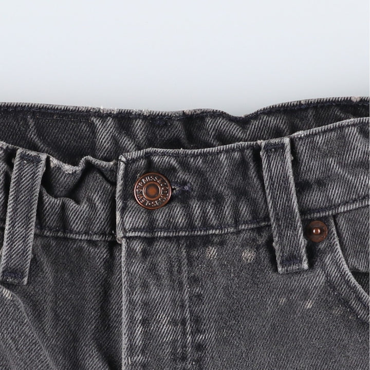 90'S Levi's 550 Relaxed Fit Tapered Leg Black Denim Tapered Jeans, Made in USA, Men's Size W29 (approx.) cotton black type Vintage Second Hand
