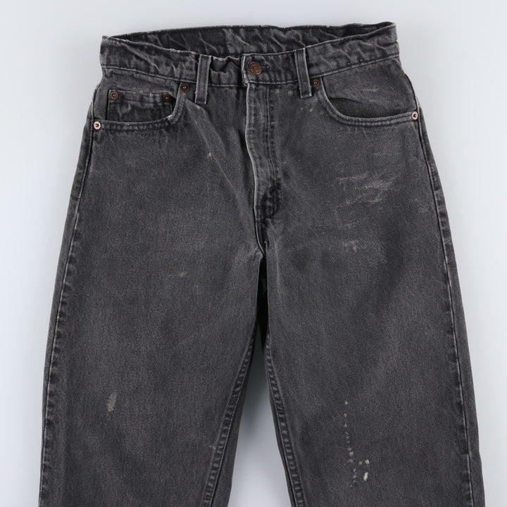 90'S Levi's 550 Relaxed Fit Tapered Leg Black Denim Tapered Jeans, Made in USA, Men's Size W29 (approx.) cotton black type Vintage Second Hand