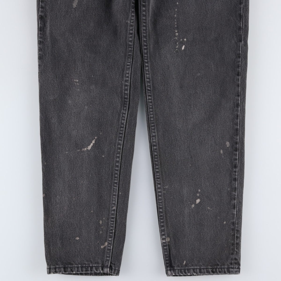 90'S Levi's 550 Relaxed Fit Tapered Leg Black Denim Tapered Jeans, Made in USA, Men's Size W29 (approx.) cotton black type Vintage Second Hand
