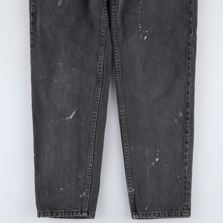 90'S Levi's 550 Relaxed Fit Tapered Leg Black Denim Tapered Jeans, Made in USA, Men's Size W29 (approx.) cotton black type Vintage Second Hand