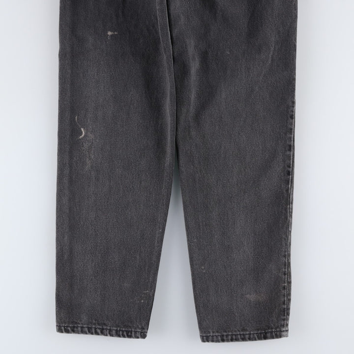 90'S Levi's 550 Relaxed Fit Tapered Leg Black Denim Tapered Jeans, Made in USA, Men's Size W29 (approx.) cotton black type Vintage Second Hand