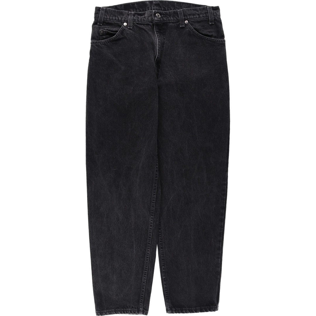 1990'S Levi's 40550-4159 Orange Tab Black Denim Tapered Jeans, Made in USA, Men's W33 (approx.) cotton black type Vintage Second Hand