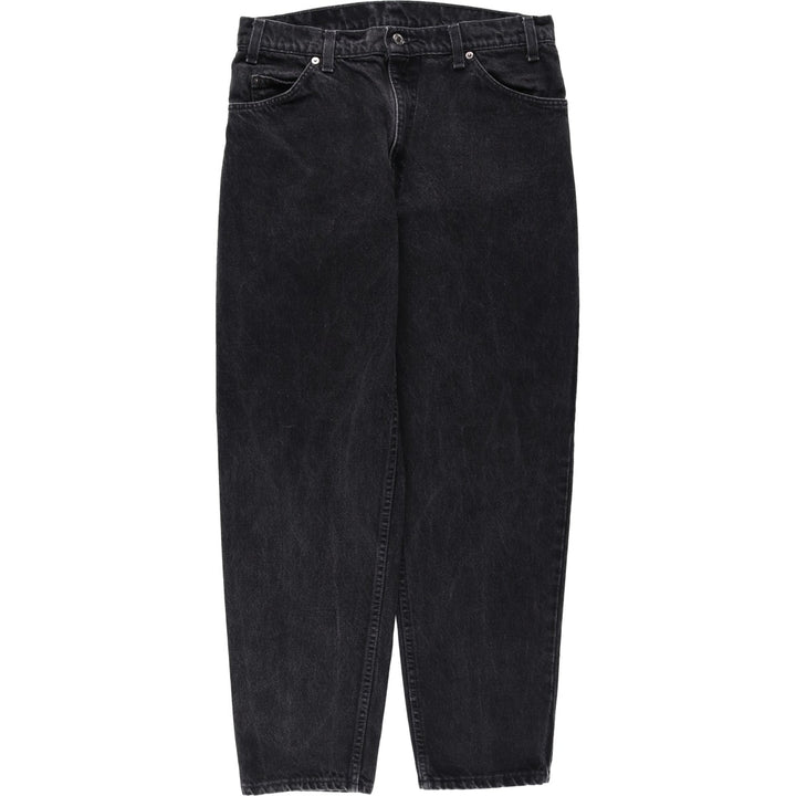 1990'S Levi's 40550-4159 Orange Tab Black Denim Tapered Jeans, Made in USA, Men's W33 (approx.) cotton black type Vintage Second Hand