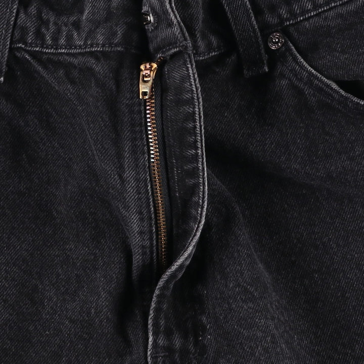 1990'S Levi's 40550-4159 Orange Tab Black Denim Tapered Jeans, Made in USA, Men's W33 (approx.) cotton black type Vintage Second Hand