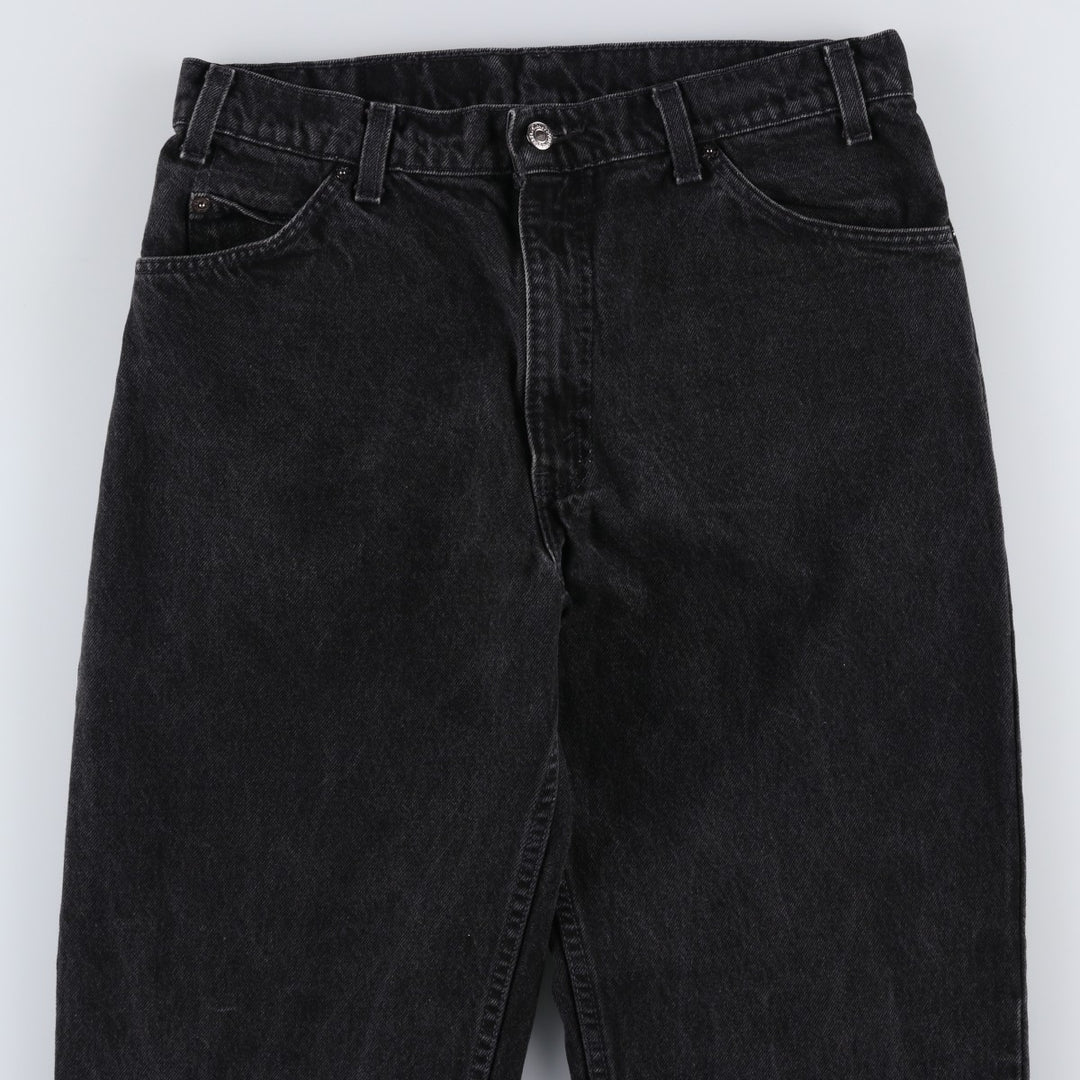 1990'S Levi's 40550-4159 Orange Tab Black Denim Tapered Jeans, Made in USA, Men's W33 (approx.) cotton black type Vintage Second Hand