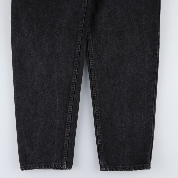 1990'S Levi's 40550-4159 Orange Tab Black Denim Tapered Jeans, Made in USA, Men's W33 (approx.) cotton black type Vintage Second Hand