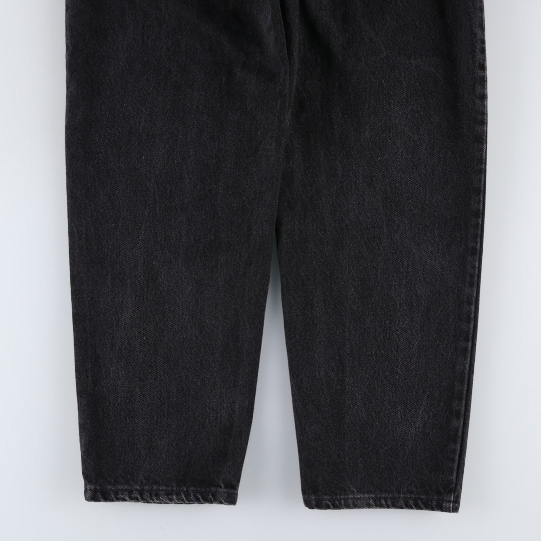 1990'S Levi's 40550-4159 Orange Tab Black Denim Tapered Jeans, Made in USA, Men's W33 (approx.) cotton black type Vintage Second Hand