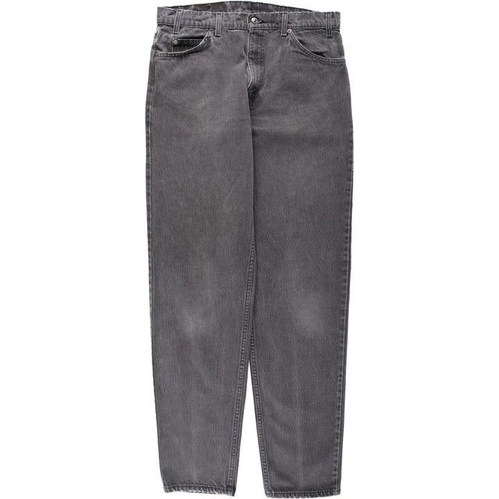 1990'S Levi's 550 Relaxed Fit Tapered Leg Orange Tab Tapered Denim Pants, Made in USA, Men's W32 (approx.) cotton black type Vintage Second Hand