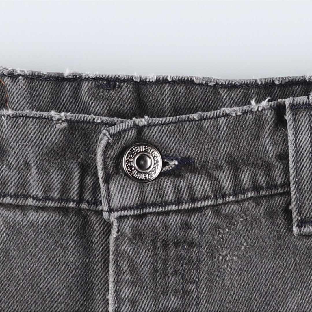 1990'S Levi's 550 Relaxed Fit Tapered Leg Orange Tab Tapered Denim Pants, Made in USA, Men's W32 (approx.) cotton black type Vintage Second Hand