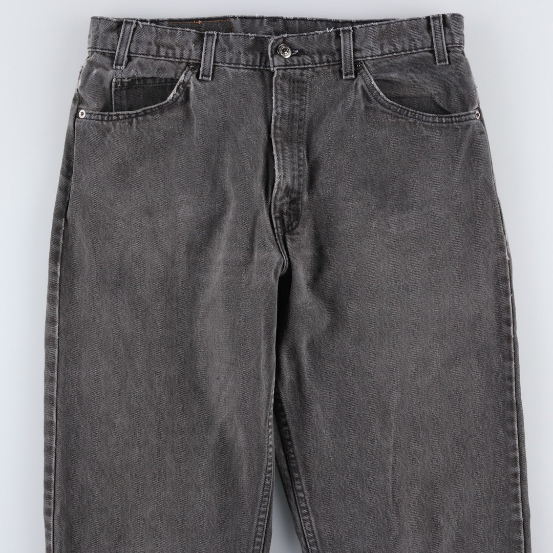 1990'S Levi's 550 Relaxed Fit Tapered Leg Orange Tab Tapered Denim Pants, Made in USA, Men's W32 (approx.) cotton black type Vintage Second Hand