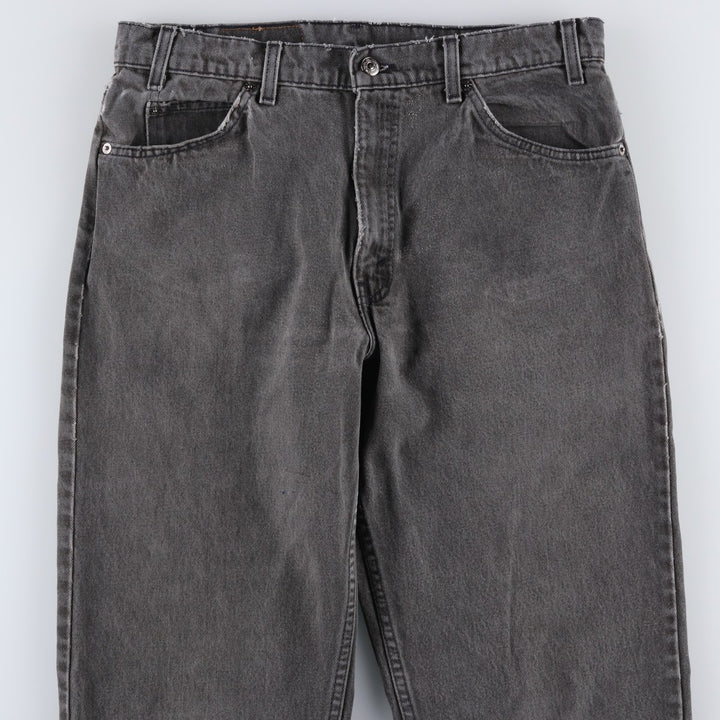 1990'S Levi's 550 Relaxed Fit Tapered Leg Orange Tab Tapered Denim Pants, Made in USA, Men's W32 (approx.) cotton black type Vintage Second Hand