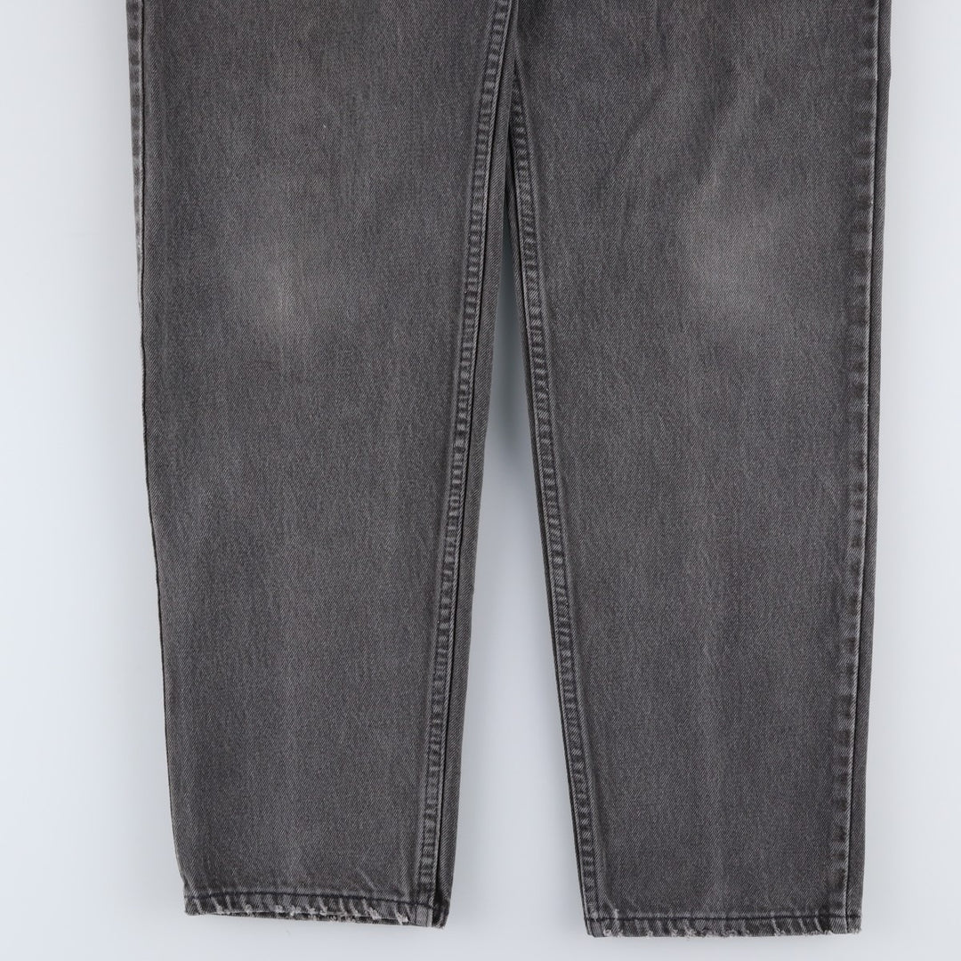 1990'S Levi's 550 Relaxed Fit Tapered Leg Orange Tab Tapered Denim Pants, Made in USA, Men's W32 (approx.) cotton black type Vintage Second Hand