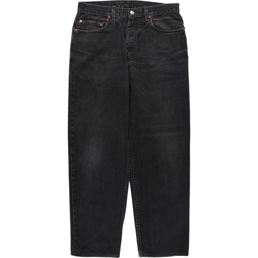 00'S Levi's 550 Relaxed Fit Black Denim Tapered Denim Pants Made in USA Men's W34 cotton black type Vintage Second Hand