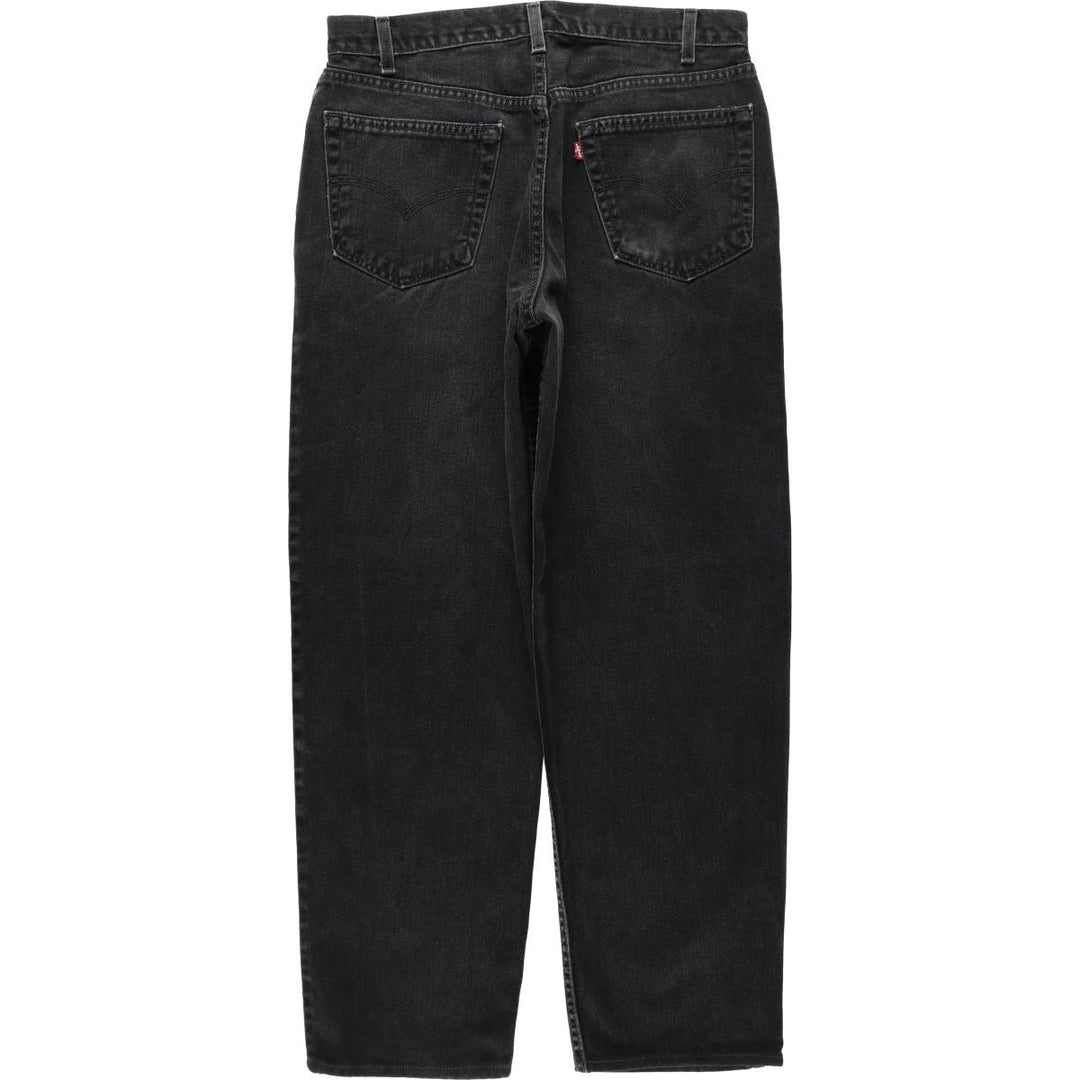00'S Levi's 550 Relaxed Fit Black Denim Tapered Denim Pants Made in USA Men's W34 cotton black type Vintage Second Hand